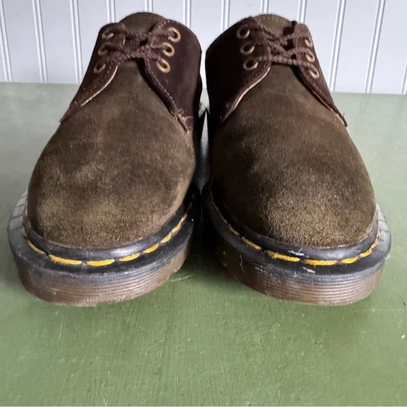 VTG England Two Tone Oxfords/Low Boots in Brown & Green Suede #1461-84 - Picture 3 of 10